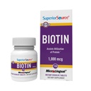 Fuente superior Biotina 1000 mcg. Bajo el Tongue Quick Dissolve MicroLingual Tablets, 100 Conde, soporta el cabello saludable, la piel y el crecimiento del suelo, ayuda a apoyar el metabolismo energético, no GMO