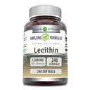 Fórmulas increíbles Lecithin 1200 Mg ← Softgels Suplemento No-GMO TENIDO Gluten-Free TEN Made in USA (1 Pack TEN 240 Count)