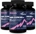 CoQ10 100mg + R-Lipoic Acid 200mg por Serving, 3 Month Supply, hasta 5X mejorada Absorción, R-Lipoic Acid/CoQ10 Suplemento para la salud del corazón y cognitive Health-180 cápsulas