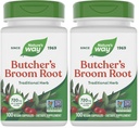 Bota de escoba de la naturaleza, apoyo tradicional de la pierna*, 100 cápsulas veganos (Pack of 2)