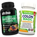 Ecológico Superfood Greens &amp; Fruit Supplements - Colon Cleanse Detox Formula for Intestinal Bloating - Green Veggie Powder Blend Vegetable Foods &amp; Constipation Relief Supplement Gut, Belly, Stomach