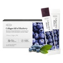 Colágeno de color coreano - 25 Blueberry Flavored Marine Collagen Peptide Snacks for Anti-Aging- Collagen Protein Sugar-Free, Travel Packs for Hair & Nail Strength