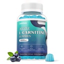 Sugar Free Acetyl L-Carnitine Gummies, L-Carnitine Supplement for Women &amp; Men, with Vitamin C &amp; B12, ALCAR for Energy, Brain & Heart Health Support, Vegan, Non-GMO, 60 Count