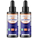 Vitamatic 2-Pack Melatonin 20mg Liquid Drops - 2 fl oz (59 ml) Cada - Natural Berry Flavor - Non-GMO, Suplemento Vegetariano para Adultos