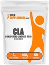 BulkSupplements.com Polvo ácido linoléico conjugado - Suplemento CLA, Suplemento nutricional - Gluten Free, 2g Por Serving, 100g (3.5 oz) (Pack of 1)