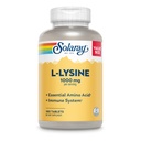 SOLARAY L-Lysine, Free-Form 1000 mg, Essential Amino Acid Immune Support Suplemento con Vitamina C 1000 mg y Zinc 25 mg, Tamaño del valor, Garantía de 60 días Lab, 60 Serviciones, 180 Tabletas