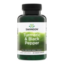Swanson Premium- Turmeric &amp; Black Pepper - Antioxidante, Digestión & Joint Support - 90 Veg Caps (3 Pack)