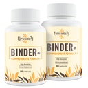 Suplemento Detox Binder – Charcoal Activado, Zeolite, Bentonite Clay, Milk Thistle, Proprietary Blends - Liver & Gut, Max Absorption, 180 Vegan Capsules