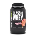 NutraBio Classic Whey Protein Powder Suplemento - 25g de Protein Per Scoop - Full-Spectrum Amino Acid Profile with No Fillers, Artificial Colors, or Preservatives - Strawberry Shortcake, 2 libras