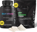 Livingood Daily Heart Valve Support Bundle - Multivitamins/Multiminerals Plus Greens Powder para un Well-Balanced & Complete Nutritional Support - Heart Health Supplements