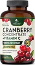 Pastillas de suplemento de arándano 25.000 mg - Alta Potencia Vitamina C Arándano para Hombres y Mujeres, Urinary Tract Health Support, Sugar Free, Gluten Free, Non-GMO, Cranberry Concentrate Extract - 120 cápsulas