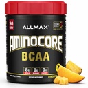 ALLMAX Nutrition AMINOCORE BCAA, Pineapple Mango - 945 g Polvo - 8.18 Gramos de ácidos de cadena ramificados por servicio - con vitaminas B - No Fillers o Aminos no-BCAA - Sugar Gratis - 90 Servings