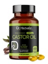 Dr. HERBALIST Castor Oil Capsules - 1600mg por Serving, 60 Cuenta - Non-GMO, Fast-Absorbing, Vegetarian, Cold-Presed, y High Potency - Supports Skin, Hair, Natural Laxatives and Digestive Health