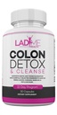Puro Colon Cleanse " Detox 15 Day Program - Herbal Laxative Constipation Relief with Psyllium Husk, Cascara Sagrada " Senna Leaves - Special Women Intestinal Cleanser by Ladyme - 30 Capsules