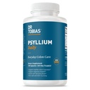 Dr. Tobias Psyllium Daily, apoya el movimiento de bolos saludables, cápsulas husk de Psyllium con arcilla bentonita, ingredientes naturales de Flaxseed, suplemento diario de fibra en apoyo de la salud del colon, 180 cápsulas
