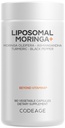 Codeage Liposomal Moringa+ Suplemento, 400mg Moringa 50:1 Extracto - 20,000mg Moringa Oleifera Leaf Equivalent - Turmeric, Ashwagandha, Black Pepper, 3-Month Supply, Vegan Moringa Powder - 180 cápsulas