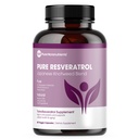 Suplemento de Resveratrol puro - Extra Strength 600mg Trans-Resveratrol Per Serve - para el corazón, cognitivo, inmune Health Support – Purified " Bioavailable - 60 caps Vegan