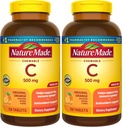 Natural Made Chewable Vitamina C 500 mg, Dietary Vitamina C Suplemento para Soporte Inmunitario, 150 Tabletas, 150 Day Supply (Pack of 2)