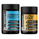 ONNIT Premium Alpha Brain Bundle - Suplemento Nootropic Brain (30 Conde) para Focus, Concentration &amp; Memory + Shroom Tech Sport para el ejercicio, Energía y rendimiento cardiovascular (84 Conde)