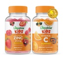 Zinc Lifeable 25mg Kids + Vitamin C Kids, Gummies Bundle - Gran Tasting, Suplemento de vitaminas, Gluten Gratis, GMO Gratis, Chewable Gummy