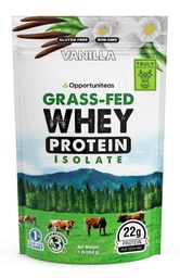 Opportuniteas Grass Fed Vanilla Whey Protein Isolate Powder - 22g Protein Powder Sin Sweeteners artificiales, Vacas sin hormonas, No GMO - 1lb