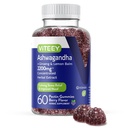 Viteey Ashwagandha Gummies with Ginseng & Lemon Balm - Mood, Calm &amp; Stress Support Ashwagandha Suplementos - Vegan, Gluten-Free - 60 Conde
