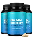 Nootrix Brain Boost Suplemento Nootropic ← Apoya la memoria, el enfoque mental, la salud cognitiva " Energy " Promueve la función sana del humor y el cerebro ANTE Ginkgo Biloba " DMAE ANTE 180 cápsulas