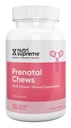 Vitamina Prenatal Superior Nutri, Vitaminas Prenatales Chewable para Mujeres con 800 MCG de Folate, Multivitamina de Embarazo Completo con Hierro, Kosher, Flavor de Cereza, 90 Conde