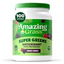 Increíble Grass Greens Superfood Antioxidant: Greens Powder with Organic Spirulina, Beet Root Powder, Elderberry & Probiotics, Sweet Berry, 100 Servings (Packaging May Vary)