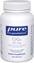 Encapsulaciones puras CoQ10 60 mg ← Coenzima Q10 Suplemento de Energía, Antioxidantes, Salud Cerebro y Celular, Cognición y Apoyo Cardiovascular*  250 cápsulas