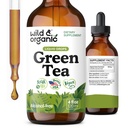 Wild &amp; Organic Green Tea Extract Liquid Drops - Antioxidant-Rich Green Tea Supplement - 2-Month Supply - Vegan, Sugar &amp; Alcohol-Free Camellia Sinensis Tincture - 4 fl oz