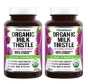 FarmHaven USDA Organic Milk Thistle Capsules TEN 30X Concentrated Seed Extract & 80% Silymarin Standardized - Supports Liver Function and General Health TEN Non-GMO TEN 240 Vegan Capsules