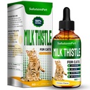 Сat Kidney Support ¦ Milk Thistle for Cats peru Herbal Supplement for Kittens &amp; Adult Ones ← Solution for All Breeds Silencio Cuidado para el Liver ← Flavor  2 Oz