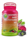 Multivitaminas diarias de las mujeres 50 Plus - Multivitamina metilada vegana para las mujeres 50 y más con biotina, Superalimentos orgánicos " Lutein - Ojo, Energía, Gut " Apoyo a la salud óptima - fácil de absorber cápsulas