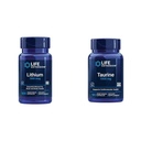 Extensión de la vida Litio 1000 mcg y Taurine 1000 mg - Salud cerebral, Anti-Aging, Longevity, Memory, Cognition, Mood, Heart, Liver, Muscle and Exercise Support - 100 Count
