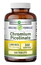 Impresionantes Fórmulas Chromium Picolinate 1000 Mcg TENIDO Tablets Suplemento TENIDO Non-GMO TEN Gluten Free ← Made in USA (1 Pack ANTE 360 Conde)