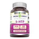 Fórmulas increíbles 5-HTP (Hydroxytryptophan) Suplemento TENIDO 100 Mg Por Serving Silencio Veggie Capsules ← Non-GMO TEN Gluten Free ← Made in USA (1 Pack, 120 Cuenta)