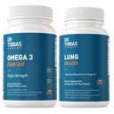 Dr. Tobias Omega 3 Fish Oil " Lung Health Supplements for Heart, Brain &amp; Immune Support, Lung Cleanse " Detox Formula for Bronchial " Respiratory System, 60 cápsulas