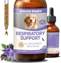 Tratamiento de tos de perro, Tratamiento de tos de cala de líquido con lisina, Mullein, Vitaminas, Suplemento natural para respiratorio canino, estornudos, alivio seco, húmedo " (60mL/2 Fl Oz)