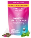 Pink Stork Organic Fertility Tea for Women ← Fertility Supplements for Women with Chaste Tree Berry (Vitex) + Red Raspberry Leaf ← Hormon Balance Herbal Tea for Conception Support  USDA Organic, Caffeine Free - Sweet Mint, 15 Sachets