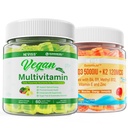NEVISS Vitamina D3 5000IU + K2 (MK-7) 120mcg con Multivitamina Vegan para Mujeres Hombres con Hierro, Vitamina B12, A, D3, K2, Algae Omega 3, Magnesio, Zinc