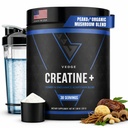 Cretina de Nutrición VEDGE + ¦ Vegan Creatina Monohydrate Powder ¦ Energía, Rendimiento & Función  durable Ayudas ergógenas para atletas ¦ Sin saborear, 30 Servimientos