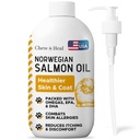 Aceite de salmón para perros y gatos, 32 oz - Suplemento Omega-Rich para la piel sana " , Soporte conjunto e inmunitario - Aceite de pescado integral líquido - Premium Pet Care, Made in USA