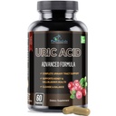 Uric Acid Advanced Formula – Kidney, Liver, Gallbladder, Urinary Tract Cleanse with Cranberry, Chanca Piedra, Tart Cherry, Milk Thistle y Bromelain 60 Capsules