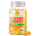 L-Lysine Gummies 1000 mg, Cold Sore Supplement with Immune Support for Lips & Oral, Chewable L Lysine Gummies for Adults &amp; Kids, Boost Immune & Collagen, Non-GMO, Vegan, Gluten Free - 60 Condes