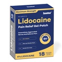Sumifun 4% Lidocaine Pain Relief Patches - OTC Maximum Strength – Flexible & Long-Lasting, 18-Count Lidocaine Patches for Back, Neck, Muscle, Joint Pain - Unscented Pain Pain