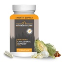 Nutrición de picos de montaña Suplemento de apoyo colesterol - con extracto de Artichoke, CoQ10, & arroz de levadura roja - Fórmula de base vegetal apoya los niveles de salud cardíaca " lípidos saludables (90 cápsulas vegetarianas)