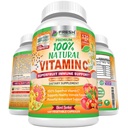 Salud Fresco 100% Natural Vitamina C - 500 mg de Rose HIPS, Acerola Cherry &amp; Camu Camu - Alto Absorption Immune Support, Skin, Conjunto &amp; Collagen Booster con Citrus Biflavonoids - 120 cápsulas
