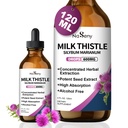 Suplemento de carburante de leche, extracto de carburante de silymarin para soporte de hígado, limpieza, detox, soporte antioxidante, suplemento diario de hígado, Vegan " No GMO, 4 FL OZ