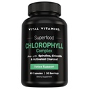 Vitaminas Vitales Clorofill Pills - Body Deodorizing Supplement - Made with Spirulina, Chlorella, Organic Parsley, Mint, & Activated Charcoal - Defeat Odor Naturalmente - for Women &amp; Hombre - 60 cápsulas
